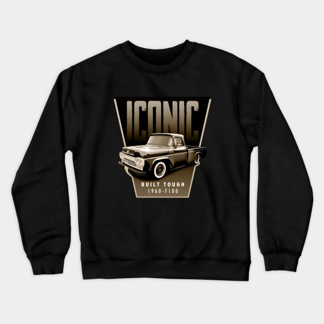 F100 1960 Truck Crewneck Sweatshirt by hardtbonez